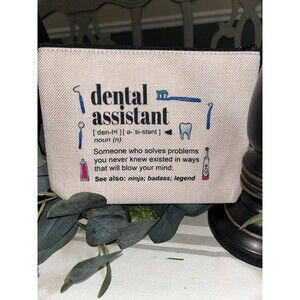 Makeup bag with Dental Assistant theme
